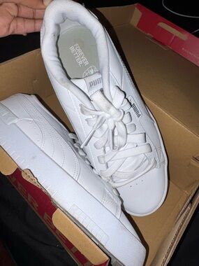 Puma Jada Jr White Low-Top Sneakers